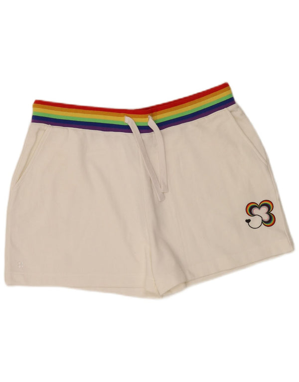 Pantaloncini sportivi da donna Sweaty Betty UK 18 XL cotone a righe bianche