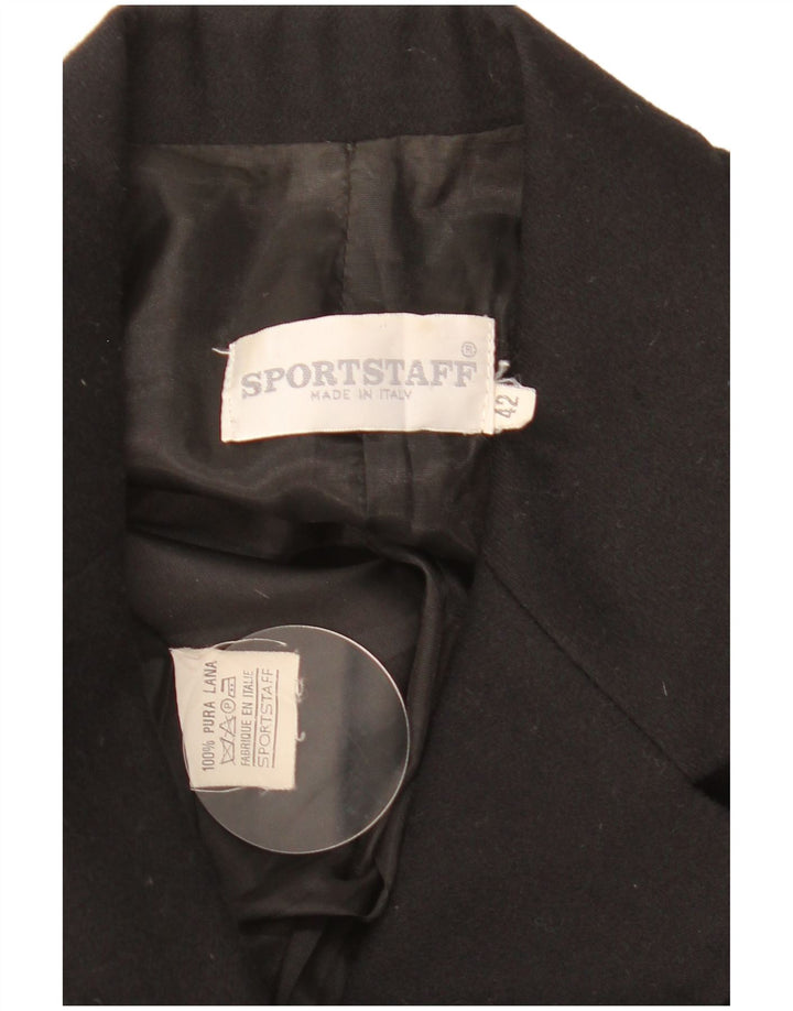 Giacca blazer da donna a 9 bottoni Sportstaff IT 42 media lana vergine nera