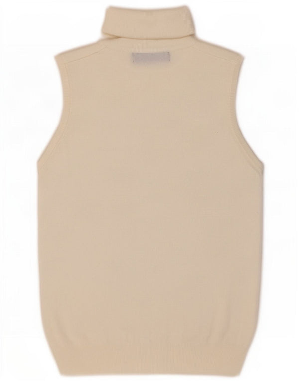 Canottiera da donna Zara UK 12 media in acrilico bianco sporco