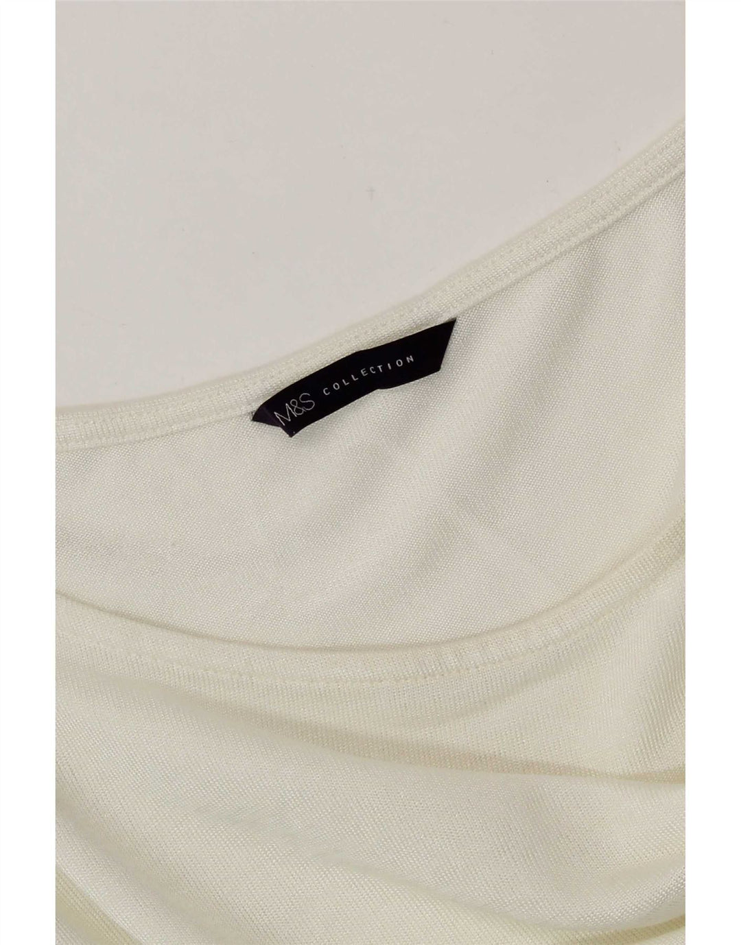 Maglietta da donna Marks & Spencer manica 3/4 UK 18 XL bianco sporco