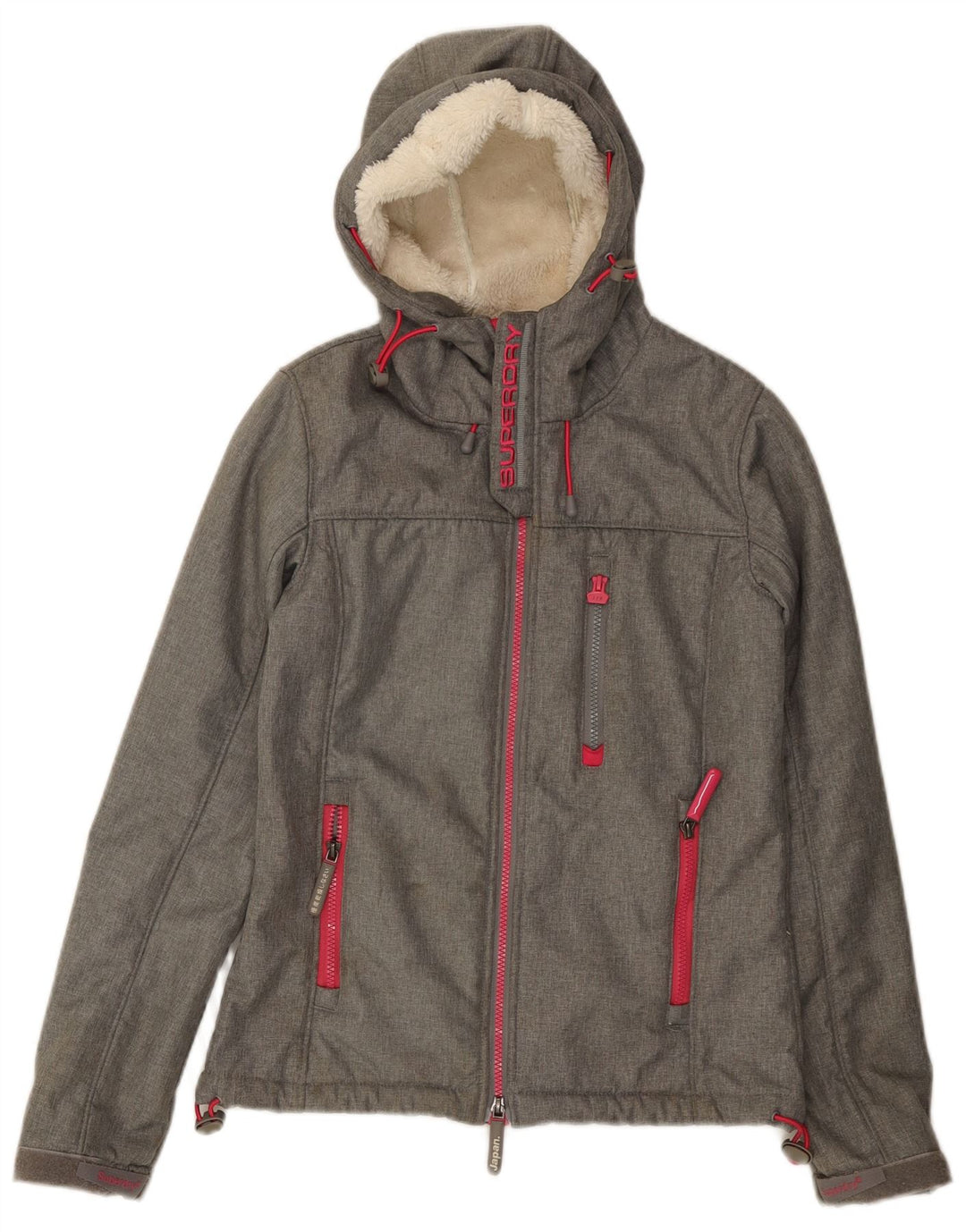 Giacca a vento da donna The Windtrekker Graphic SUPERDRY UK 6 XS grigia
