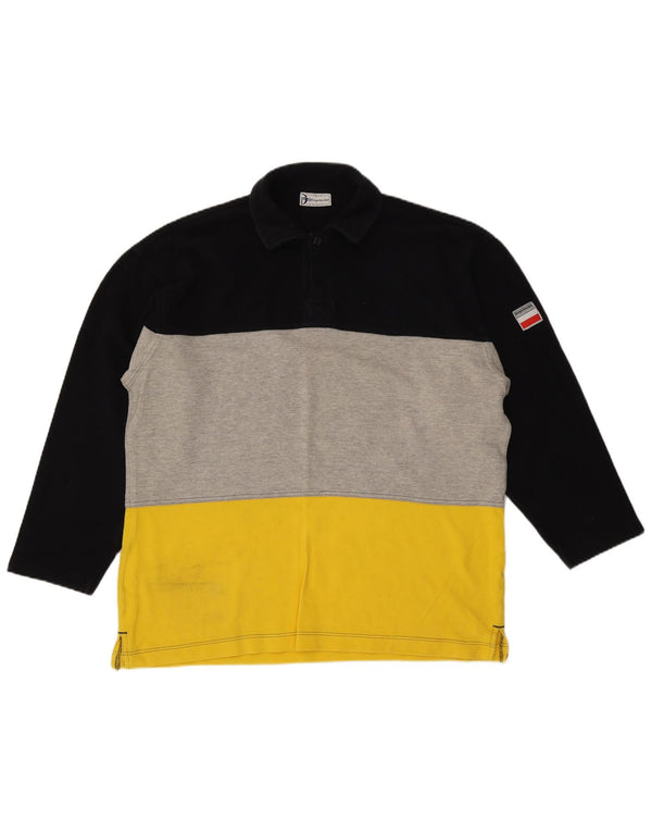 Polo da rugby da uomo a maniche lunghe Sergio Tacchini XL colore nero