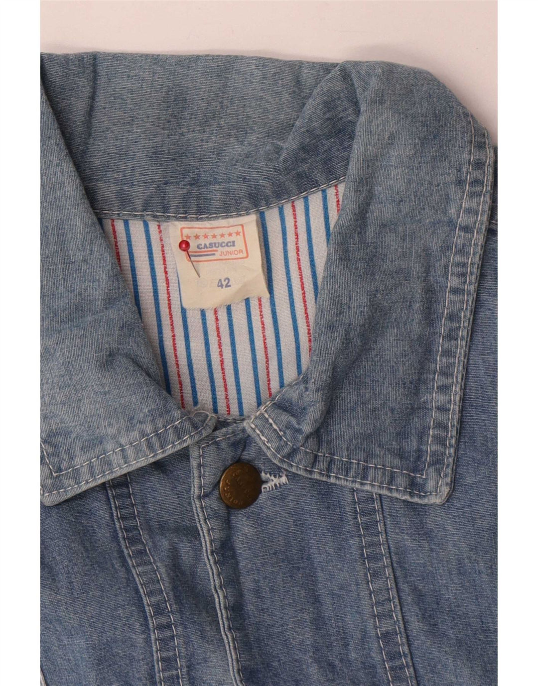 Giacca Jeans Donna Casucci IT 42 Blu Medio Cotone