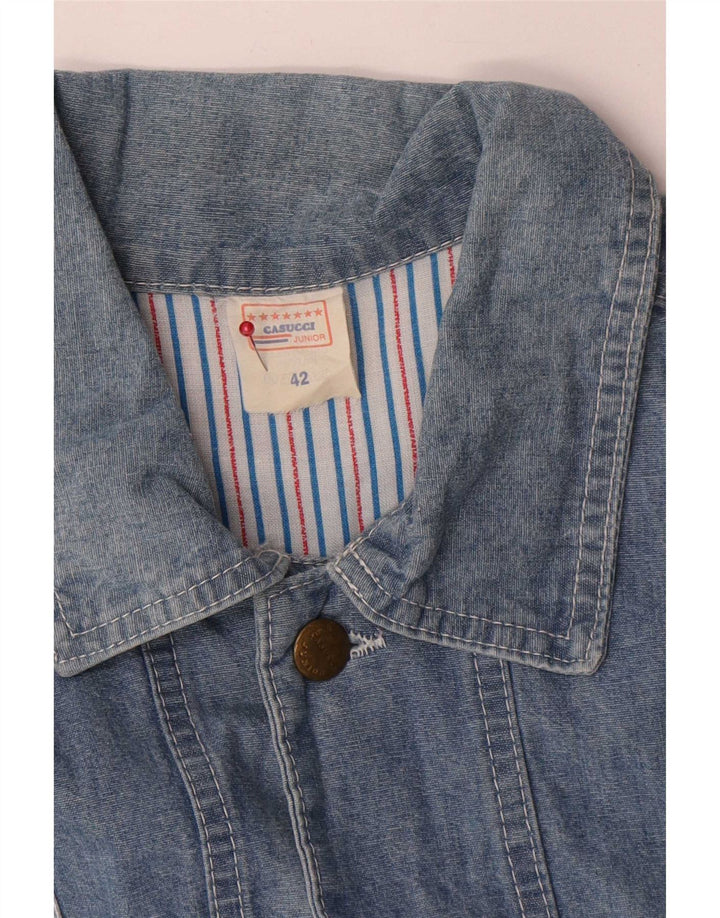 Giacca Jeans Donna Casucci IT 42 Blu Medio Cotone