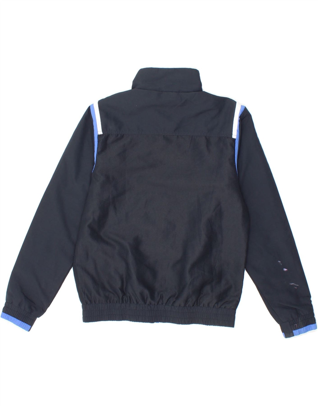 LOTTO Womens Crop Bomber Jacket UK 8 Small Navy Blue Striped Vintage Lotto and Second-Hand Lotto from Messina Hembry 