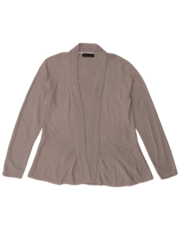 Maglione cardigan aperto da donna Marks & Spencer UK 10 piccolo acrilico grigio