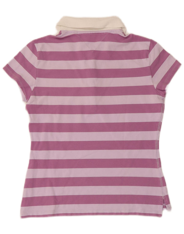 Polo da rugby da donna Tommy Hilfiger UK 14 a righe grandi viola