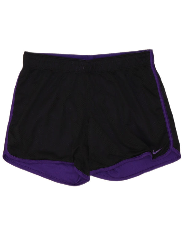 Pantaloncini sportivi NIKE da donna Dri Fit UK 12 medio nero poliestere