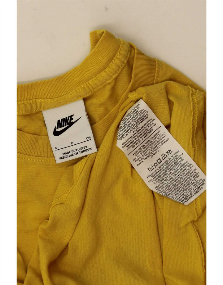 T-shirt grafica da uomo Nike Top Small in cotone giallo