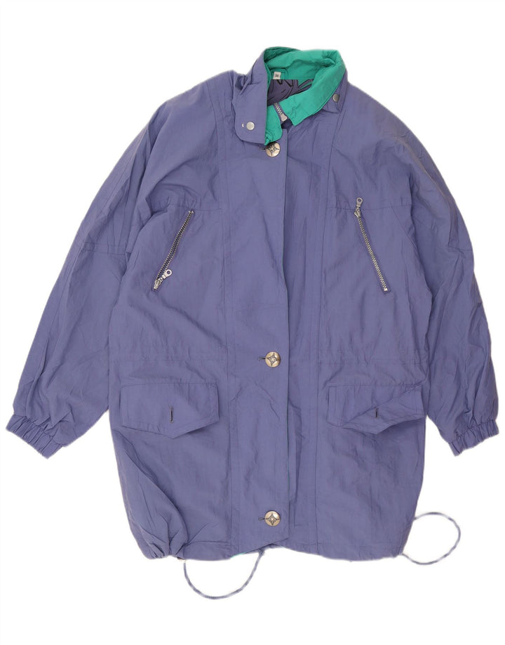 Giacca antipioggia oversize da donna Marcel Clair EU 38 Blu medio in poliammide