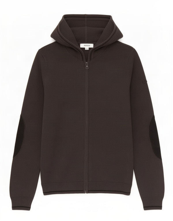 Maglione cardigan con cappuccio grafico da ragazzo Hugo Boss 9-10 anni in cotone grigio