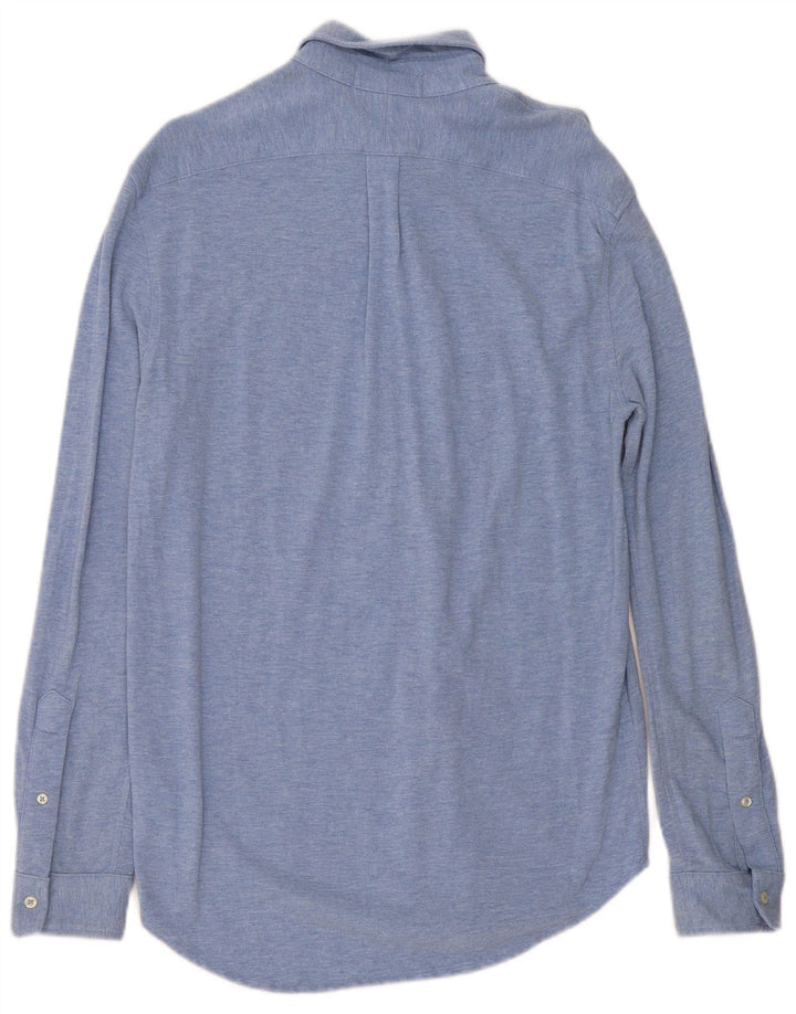Camicia da uomo Ralph Lauren piccola in cotone blu