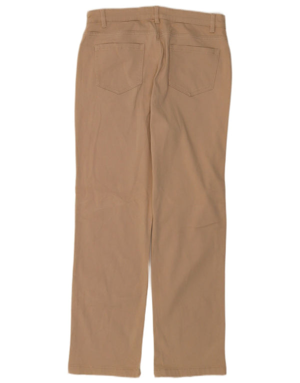 Pantaloni casual dritti da donna Marks & Spencer UK 14 Large W34 L28 Beige