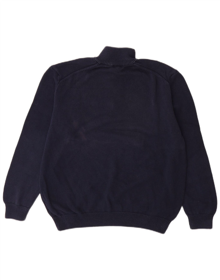 POLO ASSN. Maglione da uomo con collo con zip 3XL in cotone blu navy