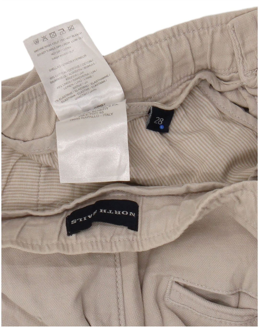 Pantaloncini chino da uomo North Sails W28 piccoli in cotone beige