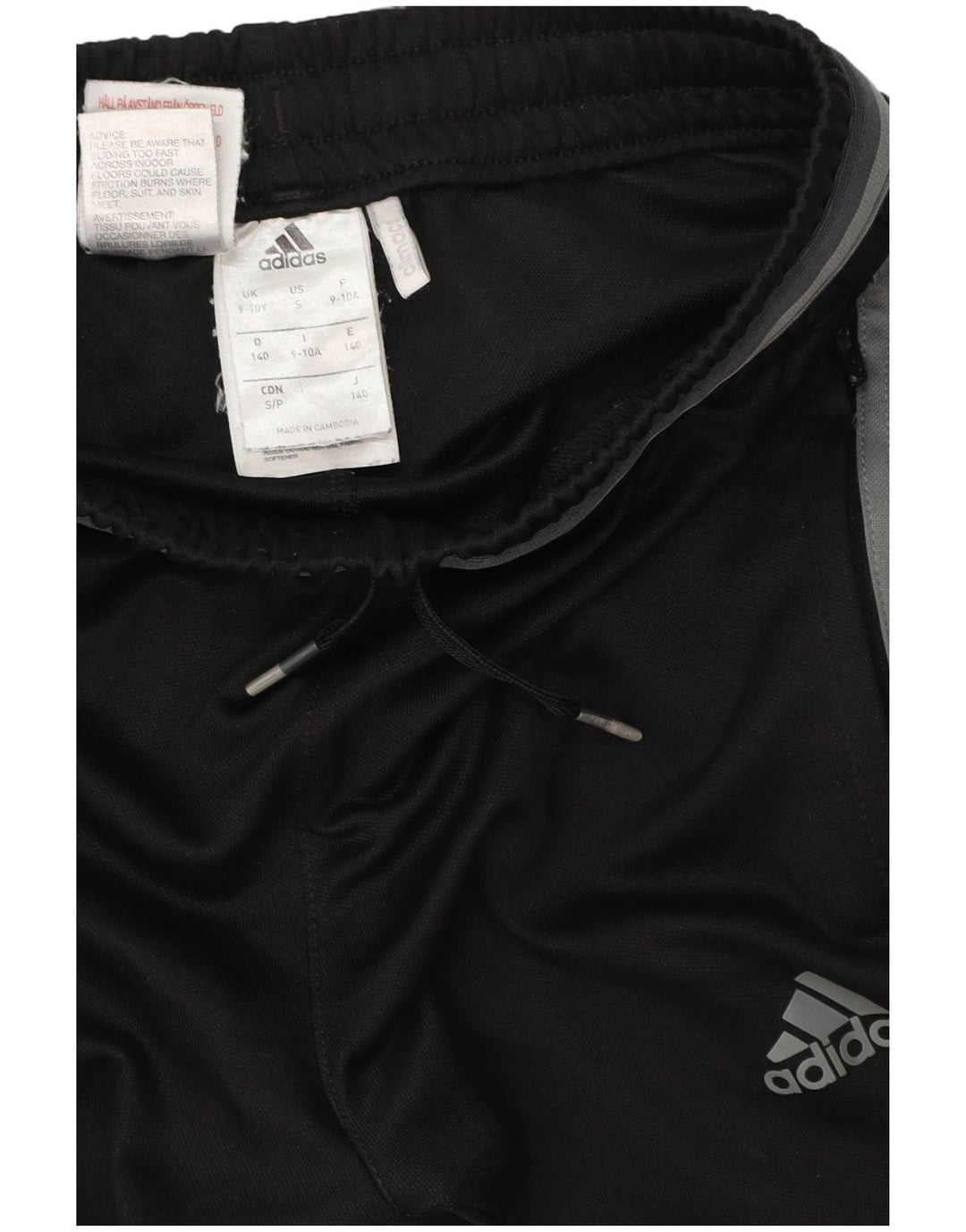 Pantaloni della tuta ADIDAS da ragazzo Climacool 9-10 anni in poliestere nero