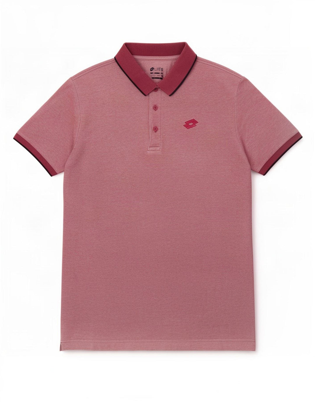 Polo da uomo Lotto in cotone bordeaux medio
