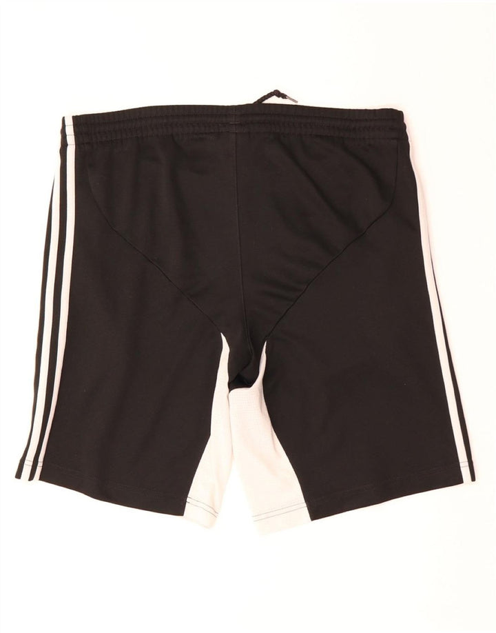 Pantaloncini sportivi da uomo ADIDAS grandi in poliestere color block nero
