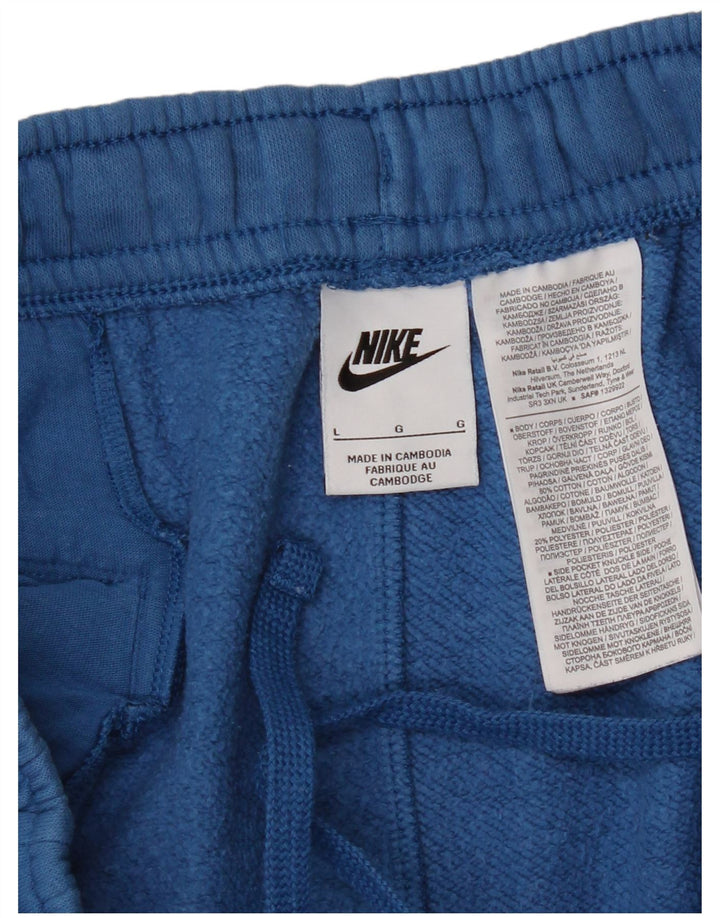 Pantaloncini sportivi Nike da uomo con grafica grande, cotone blu