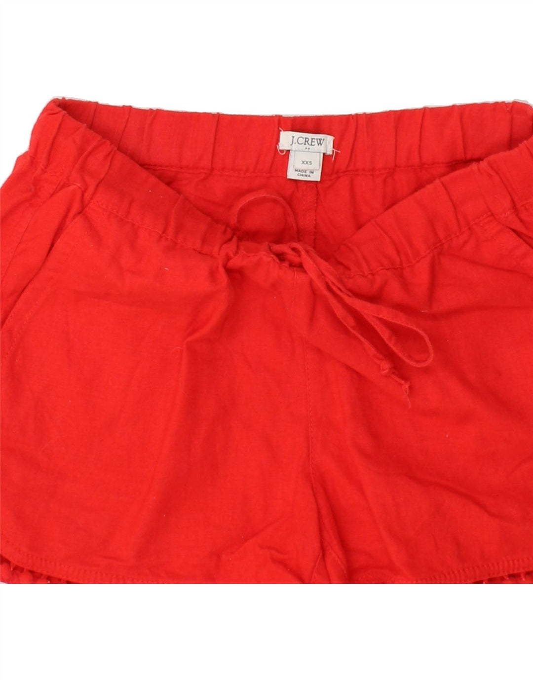 J. CREW Womens Shorts UK 2 2XS W28 Red Linen Vintage J. Crew and Second-Hand J. Crew from Messina Hembry 
