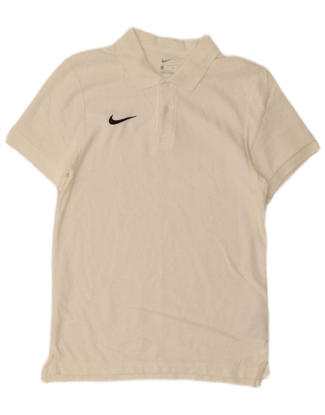 Polo Nike da uomo piccola in cotone bianco sporco