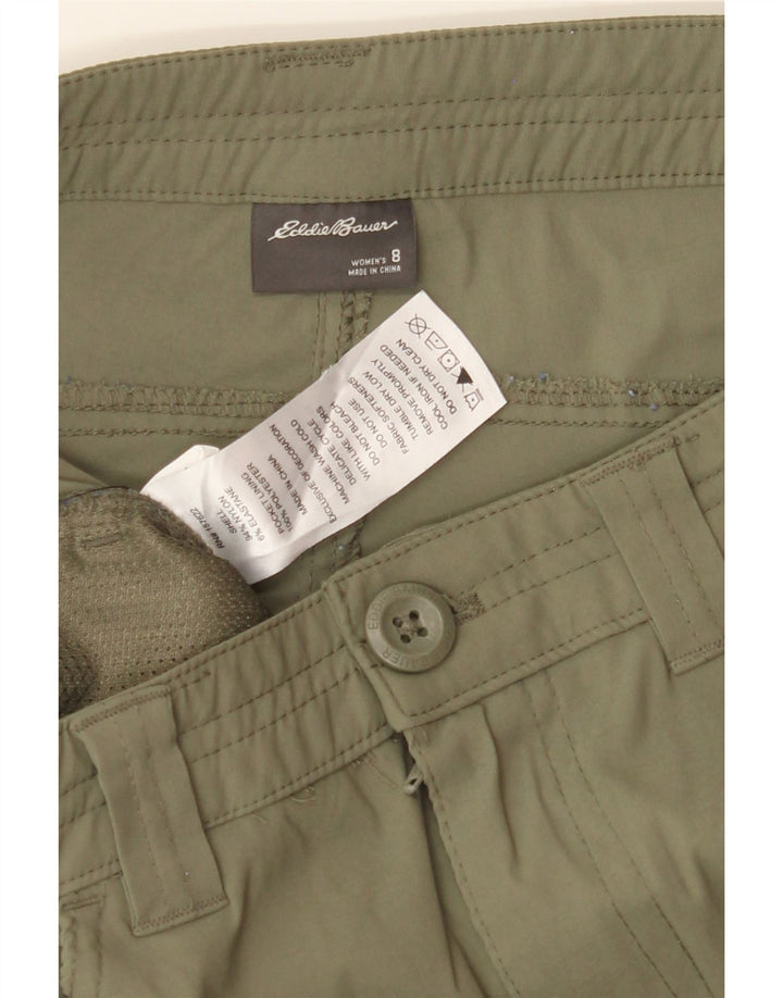 EDDIE BAUER Womens Capri Cargo Trousers US 8 Medium W30 L20 Khaki Nylon Vintage Eddie Bauer and Second-Hand Eddie Bauer from Messina Hembry 
