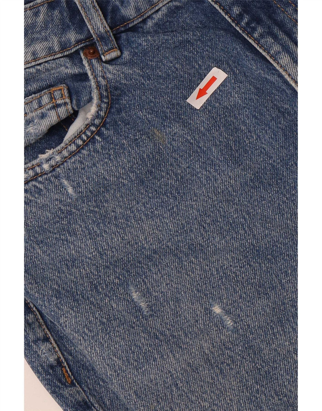 Jeans dritti effetto invecchiato da donna Zara EU 40 medio W30 L27 cotone blu