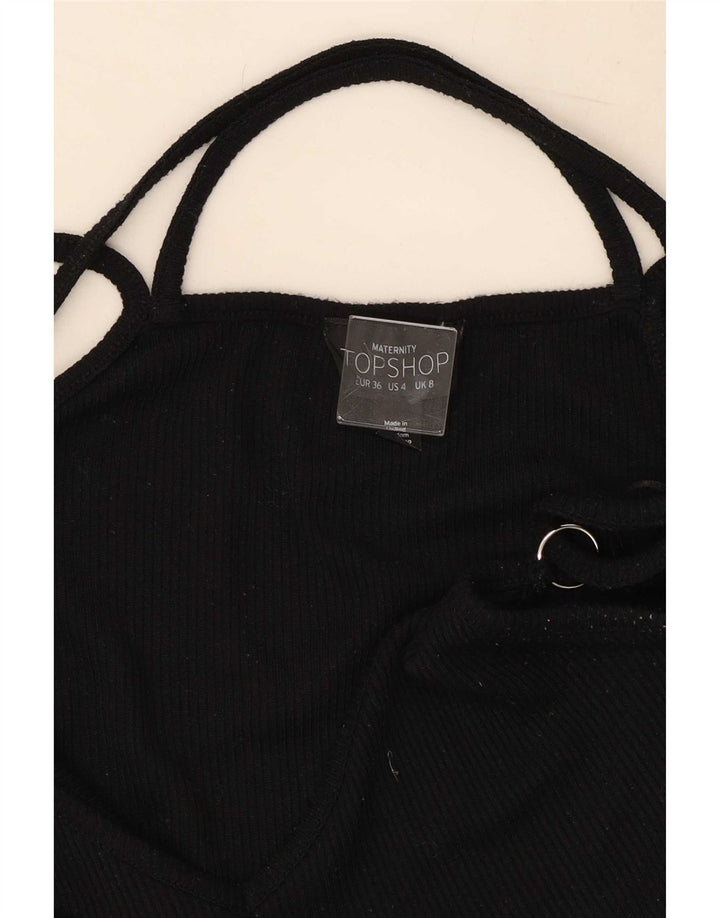 Abito sottoveste da donna Topshop UK 8 piccolo poliestere nero