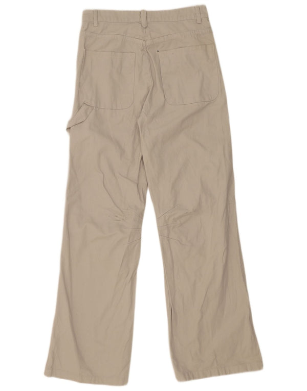 Pantaloni casual a gamba larga da donna Zara EU 36 XS W26 L32 Cotone beige