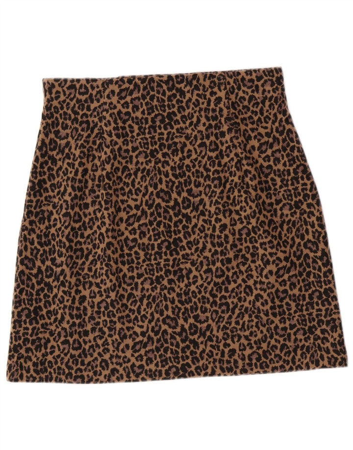 Minigonna da donna Marks & Spencer UK 12 media W30 leopardo marrone