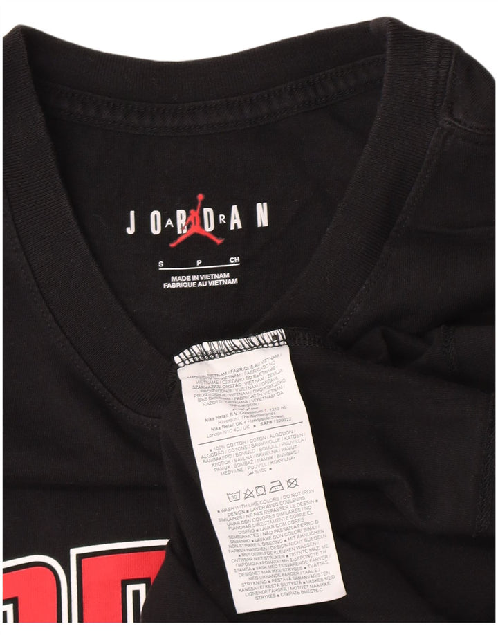 T-shirt grafica da uomo Jordan Top piccola in cotone nero