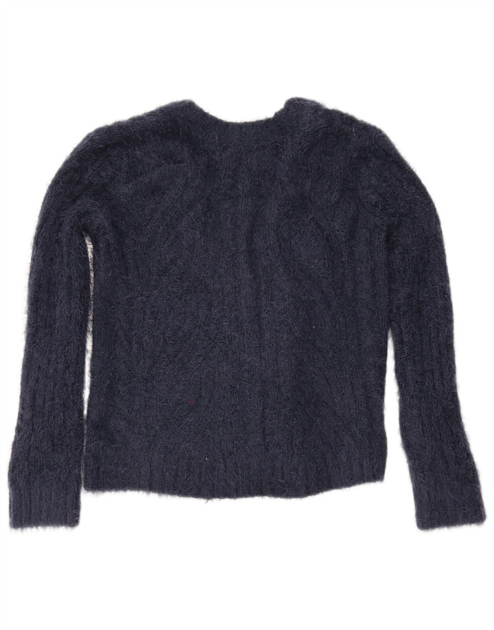 Maglione cardigan da donna Marks & Spencer UK 14 Poliestere blu navy medio