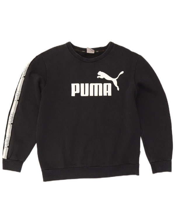 Felpa grafica da donna Puma Jumper UK 14 Medium Navy Blue Colourblock