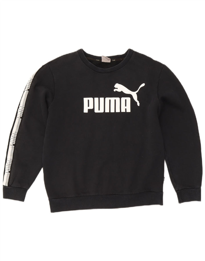 Felpa grafica da donna Puma Jumper UK 14 Medium Navy Blue Colourblock