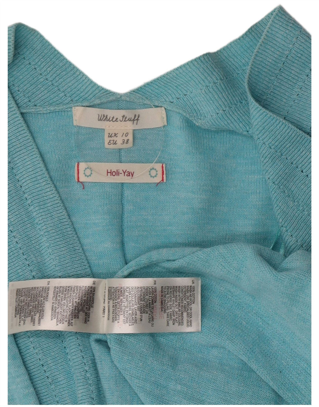 Maglione Bolero da donna di White Stuff UK 10 piccolo cotone verde