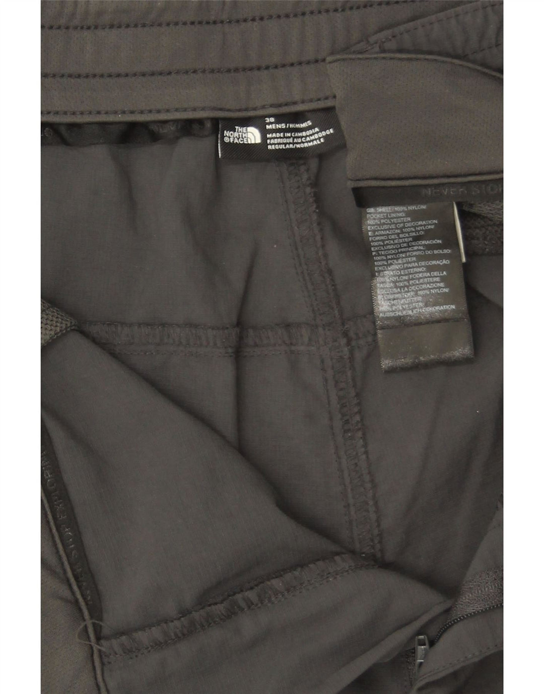Pantaloncini chino da uomo The North Face W38 XL poliestere grigio