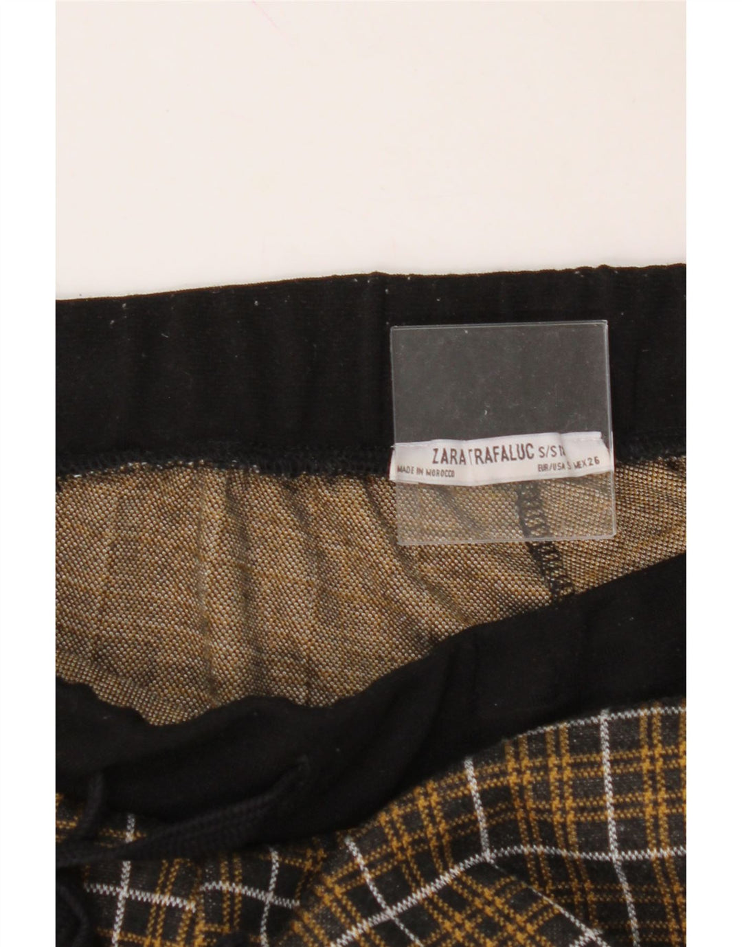 ZARA Womens Slim Trousers Small W28 L27 Brown Check Vintage Zara and Second-Hand Zara from Messina Hembry 