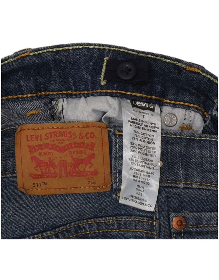 Levi's Ragazzi 511 Jeans Slim 6-7 anni W22 L22 Cotone Blu