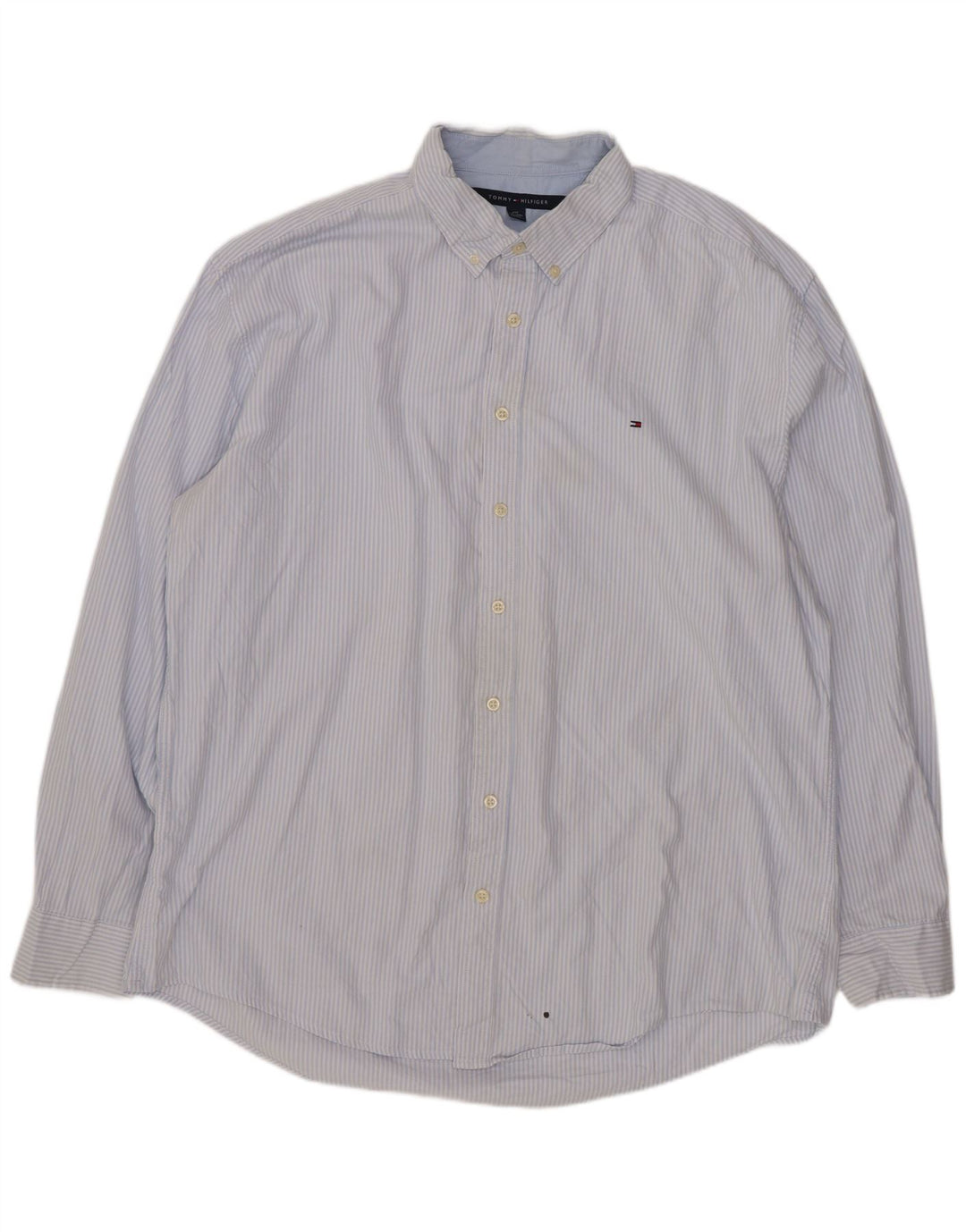 Camicia da uomo Tommy Hilfiger 2XL cotone a righe blu