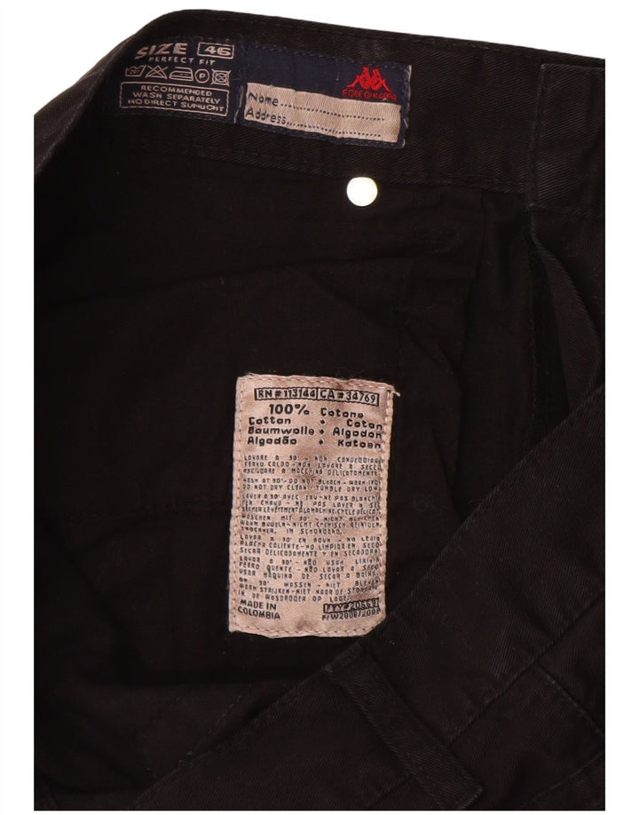 Pantaloni casual dritti da uomo KAPPA IT 46 Small W34 L32 Nero Cotone