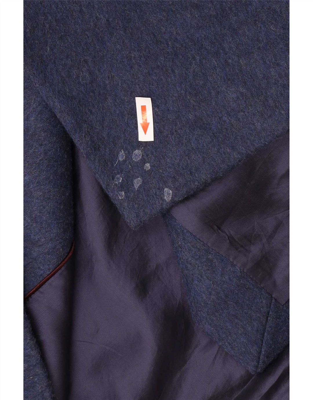 Jigsaw Cappotto doppiopetto da donna UK 10 piccolo blu navy Lana