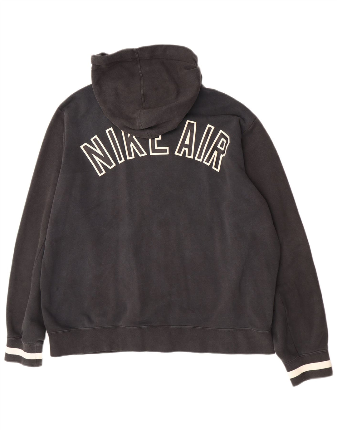 Felpa con cappuccio e zip Nike Air Graphic da uomo grande nera