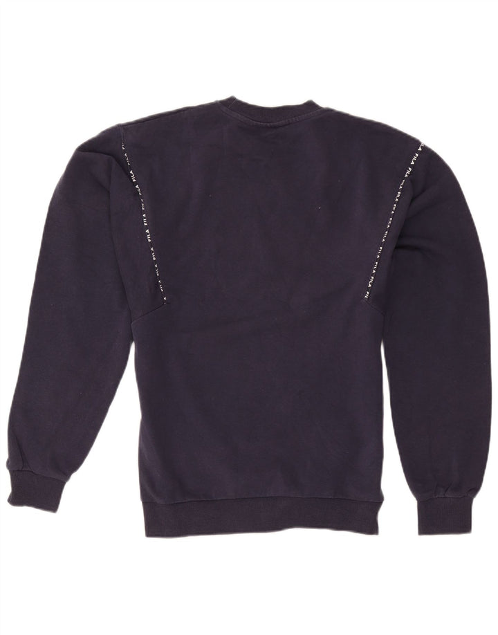 Felpa grafica da uomo Fila Jumper XS in cotone blu navy
