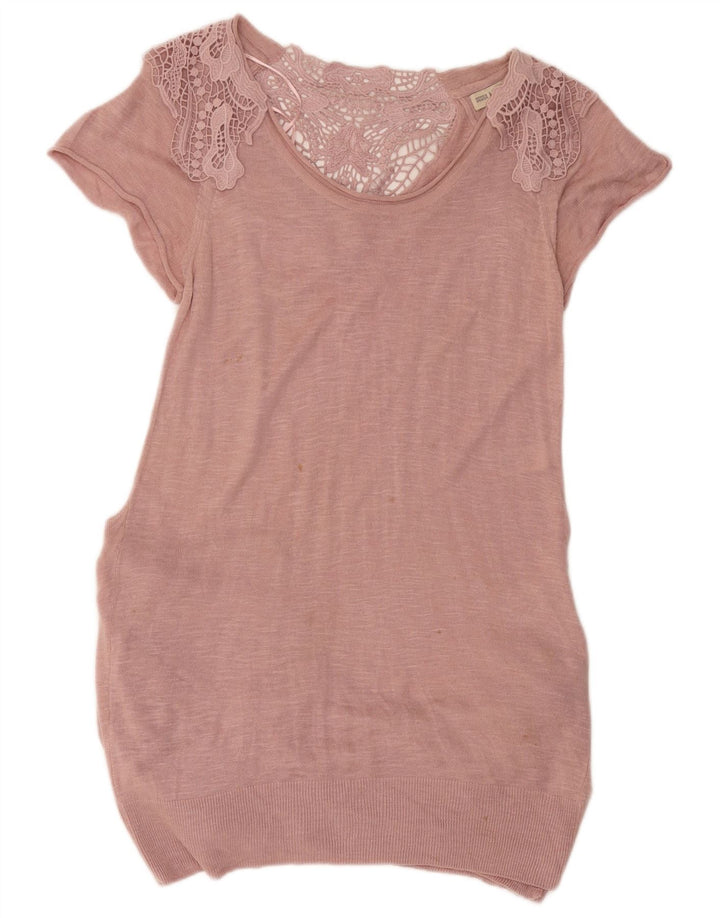 Abito maglione a maniche corte da donna Marks & Spencer UK 14 Rosa medio