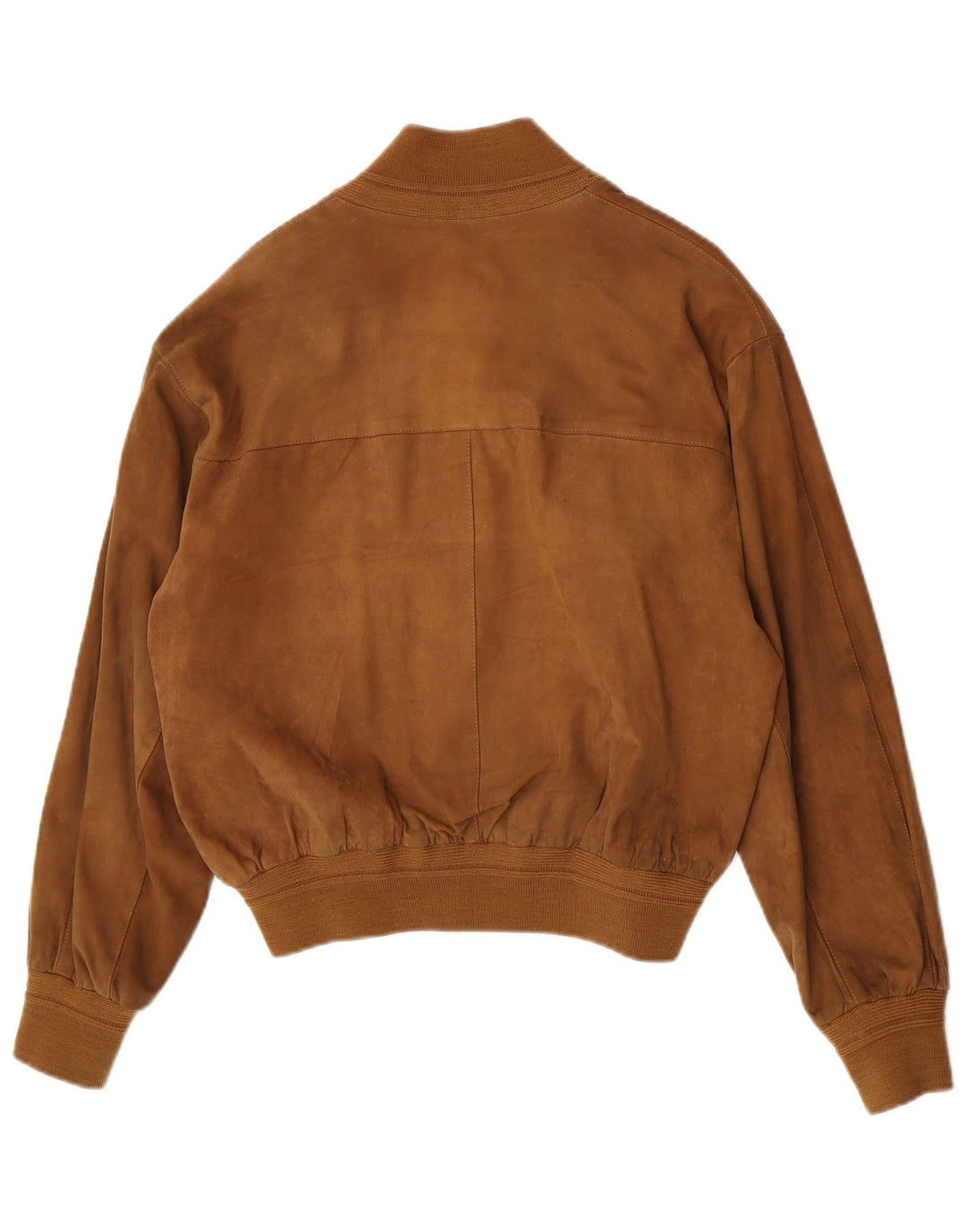 Bomber vintage da donna oversize in pelle scamosciata IT 44 Beige medio