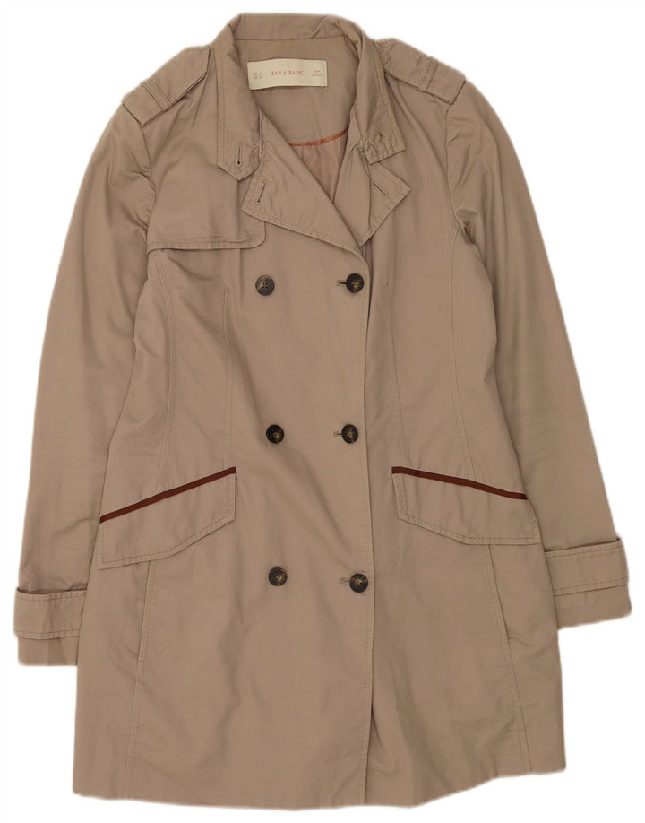 Trench da donna Zara UK 10 piccolo in cotone beige