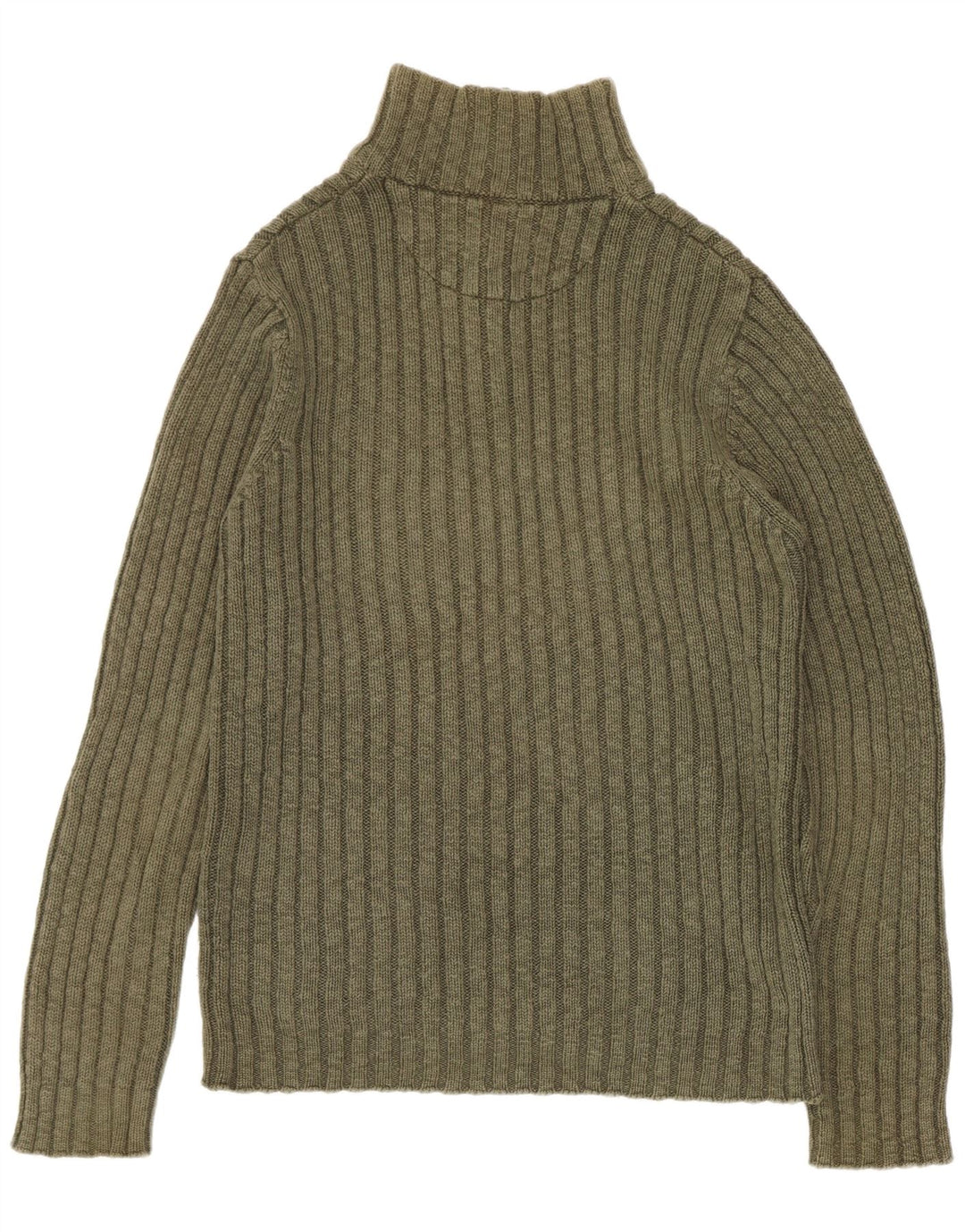 Marlboro Classics Maglione da uomo con zip e collo grande in cotone kaki