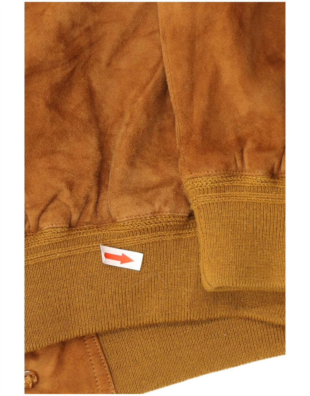 Giacca vintage in pelle scamosciata da uomo UK 40 grande in pelle marrone