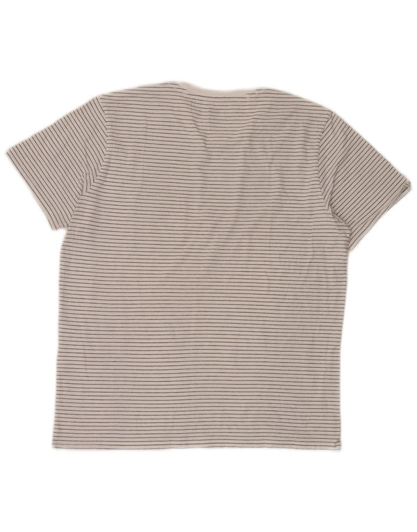 T-shirt da uomo Levi's Top grande in cotone gessato bianco