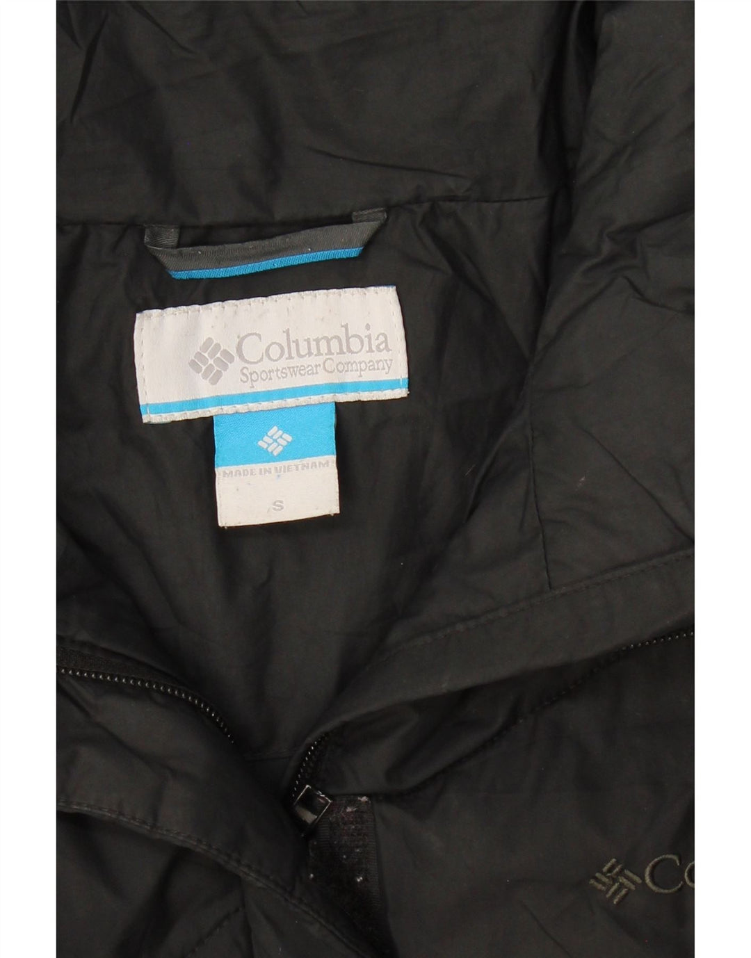 COLUMBIA Womens Padded Coat UK 10 Small Black Polyester Vintage Columbia and Second-Hand Columbia from Messina Hembry 